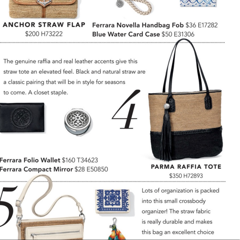 Brighton NWT Parma Rafia Tote!